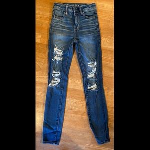 American Eagle ripped Skinny Jeans sz0